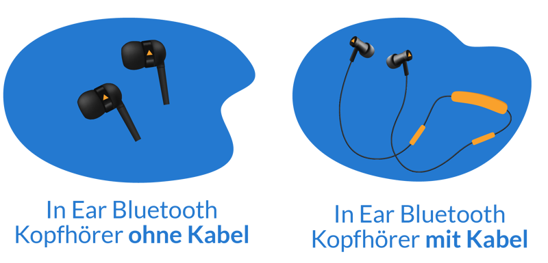 bluetooth kopfhörer in ear mit Kabel vs ohne kabel